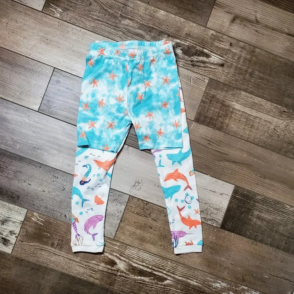 NWT Carter's Girls Size 4T Ocean Mermaid Pajama Bottoms Bundle